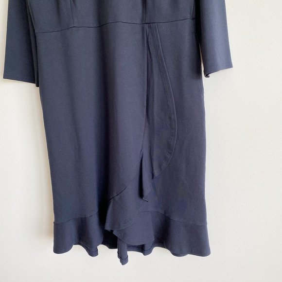 J.Jill Women's Long Sleeve Business Dress, Navy Blue, Size Medium - Picture 10 of 11